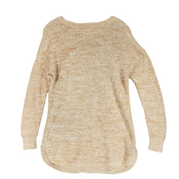Rip Curl Sweater Jumper M Women Beige Marled Mesh Semi Sheer‎ Summer Wgt Cotton - Picture 2 of 11